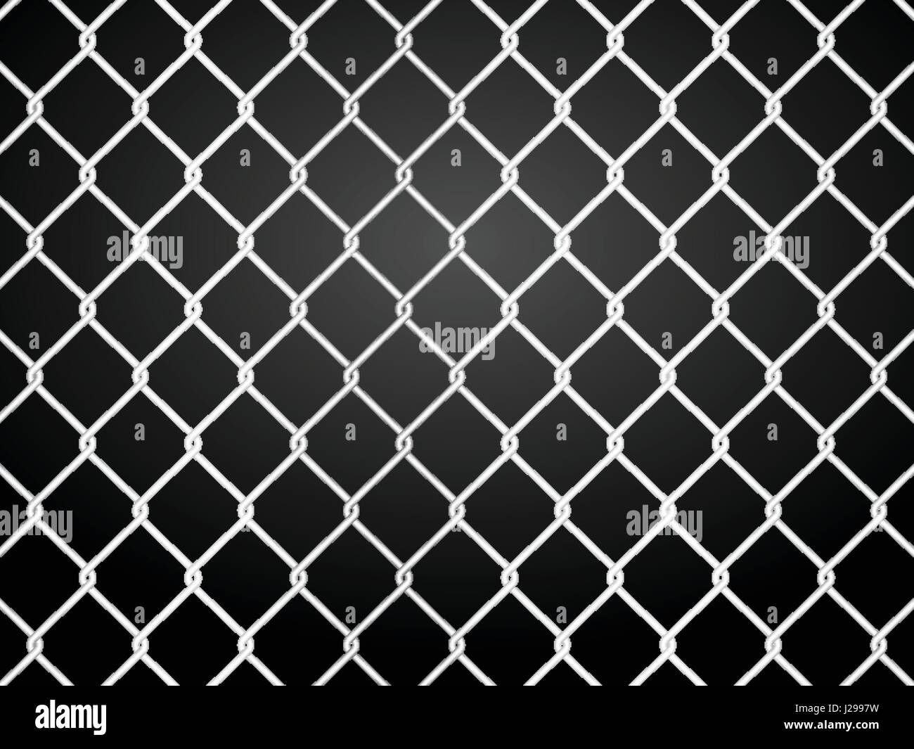 wire fence on a black background. Vector illustration. Stock Vector
