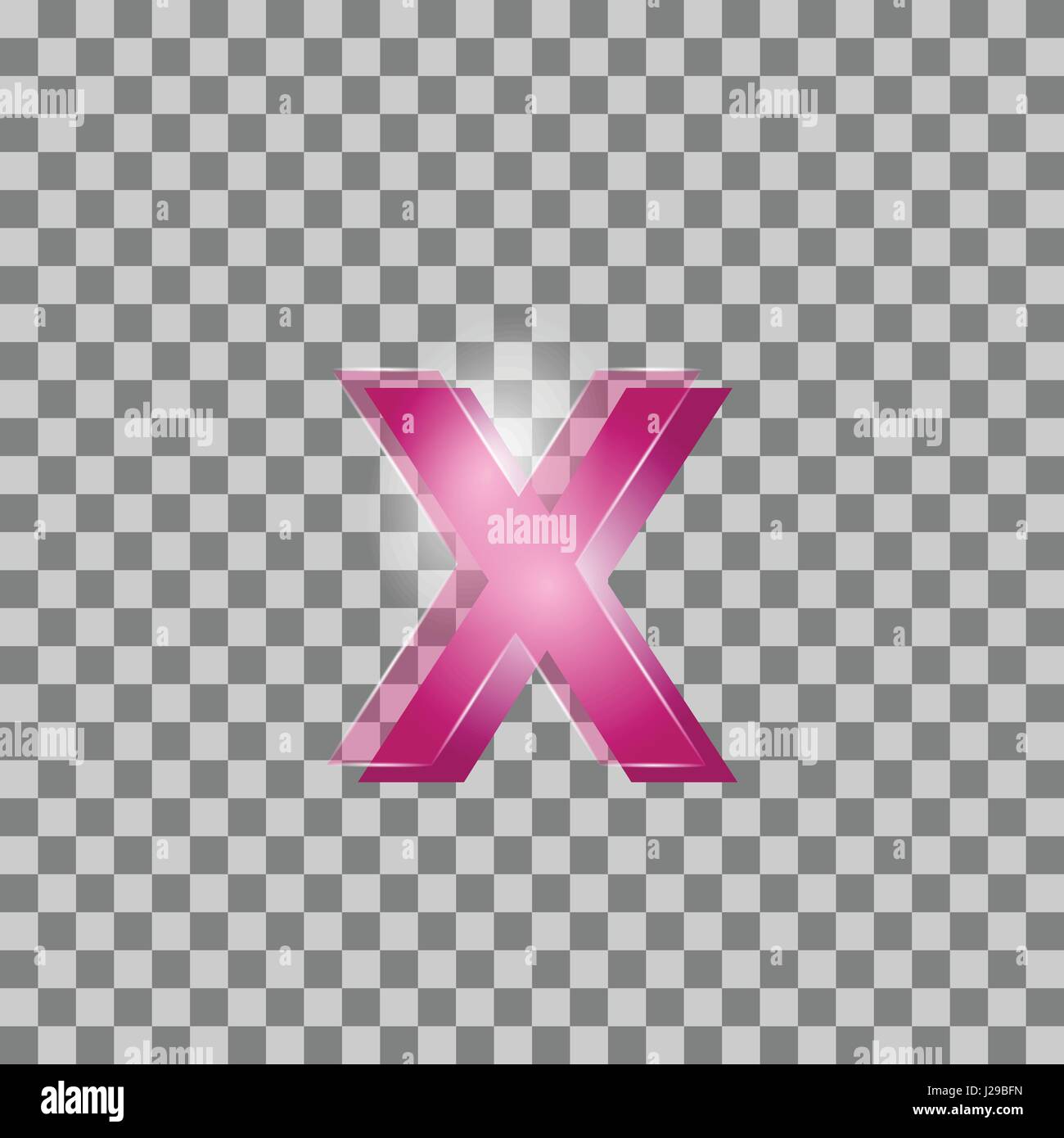 Vector. Letters are pink in color but isolated background. Can b Stock Vector