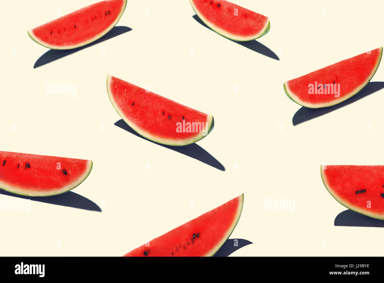 Sliced ripe watermelon isolated on white background Stock Photo - Alamy