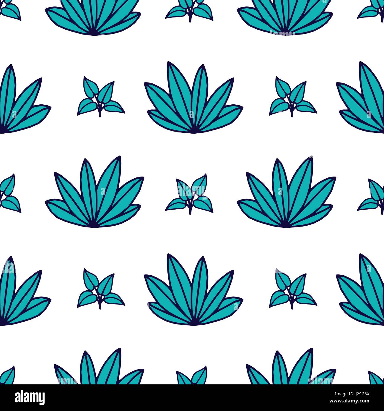 Seamless Tropical Jungle Palm Leaves Pattern Stock Vector Image & Art ...