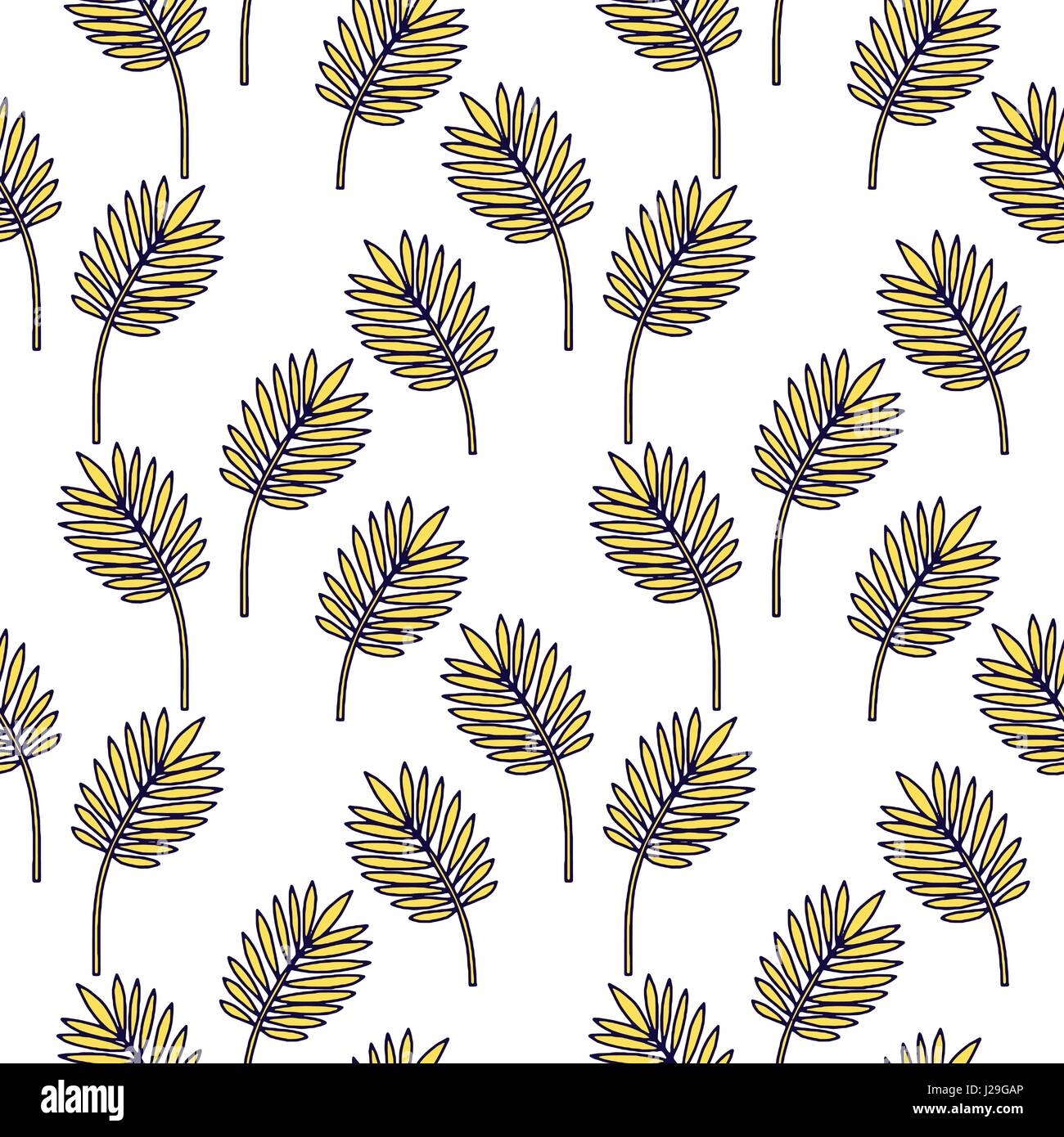 Seamless Tropical Jungle Palm Leaves Pattern Stock Vector Image & Art ...