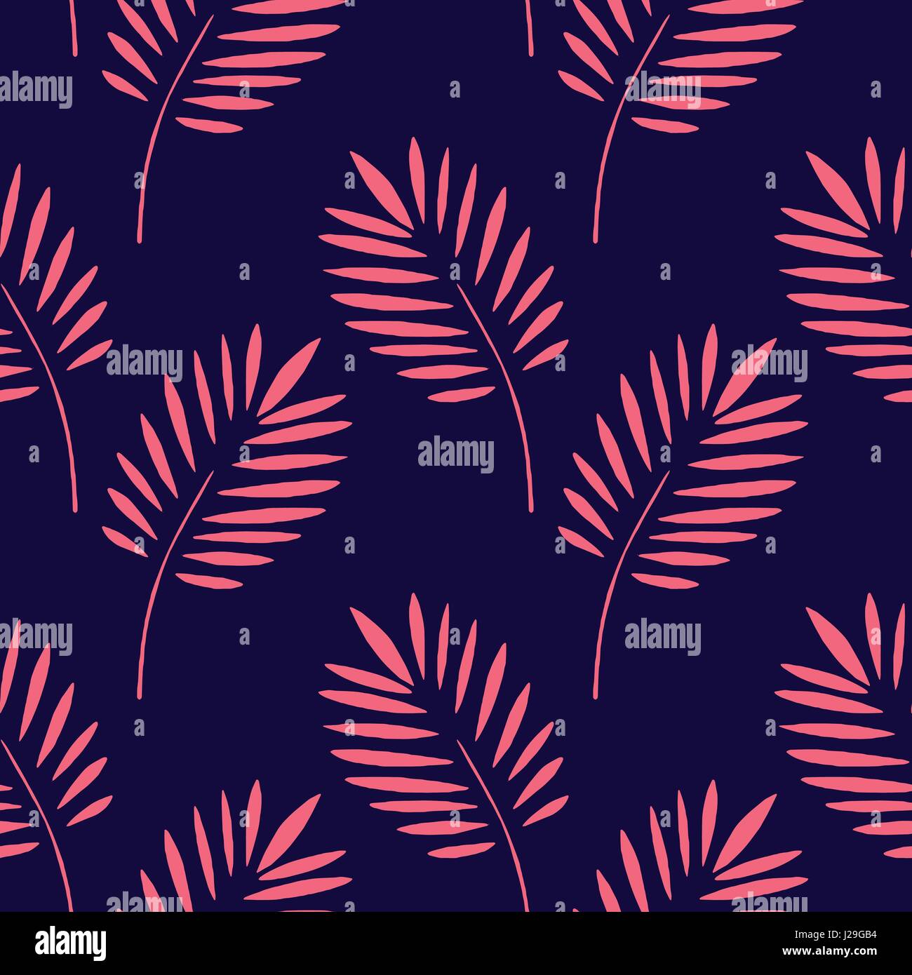 Seamless Tropical Jungle Palm Leaves Pattern Stock Vector Image & Art ...