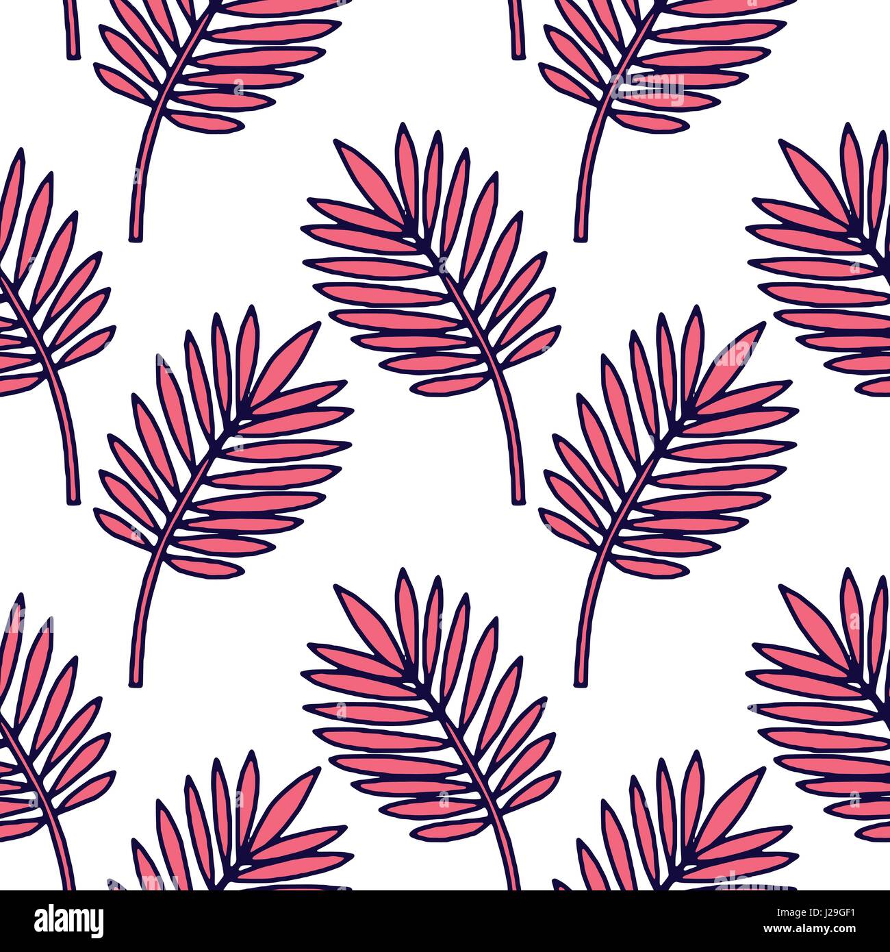 Seamless Tropical Jungle Palm Leaves Pattern Stock Vector Image & Art ...