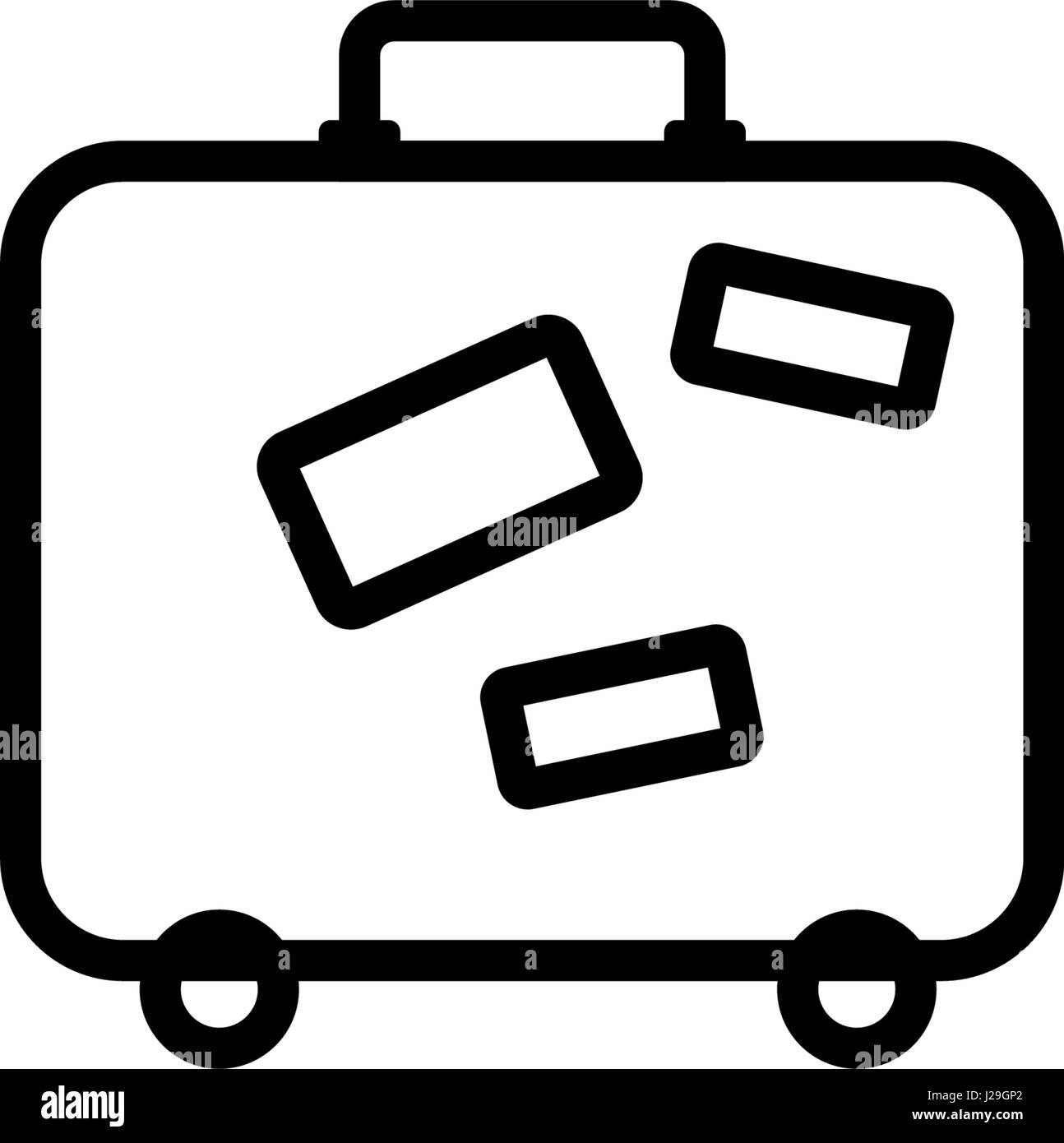 Baggage icon. Airport travel trip and tourism theme. Isolated design