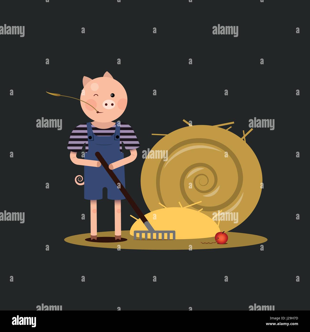 Hay Stock Vector Images - Alamy
