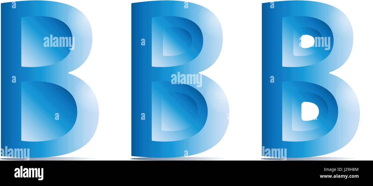 B character Logotype icon vector, Letter Logo Stock Vector