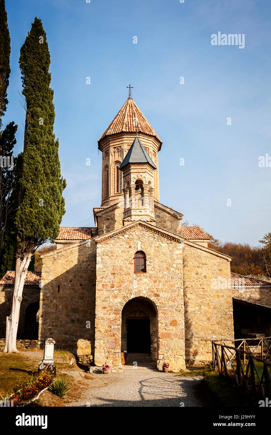 Famous Ikalto monastery in Kakheti region, Georgia on a sunny day Stock Photo