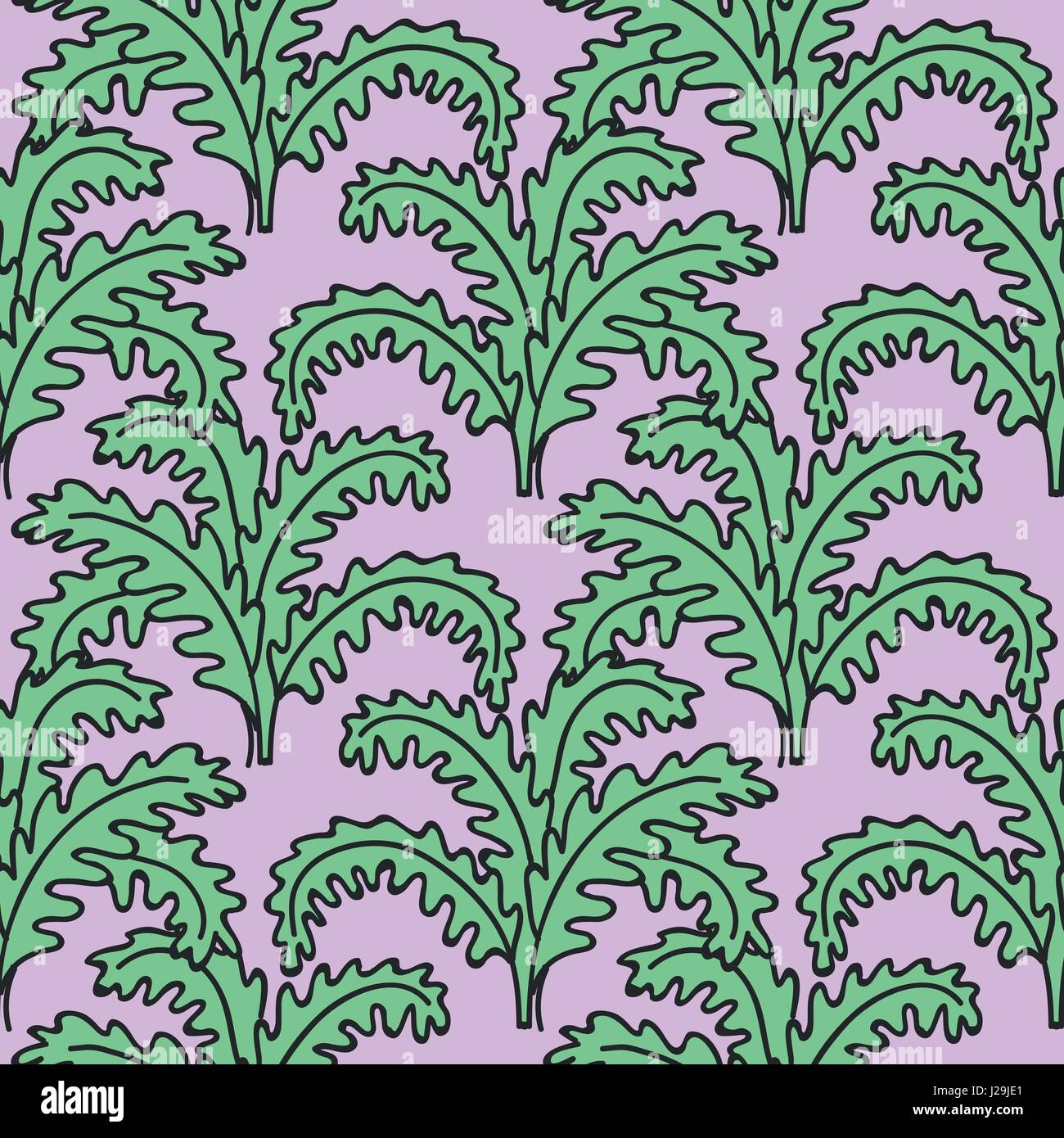 Seamless Tropical Jungle Palm Leaves Pattern Stock Vector Image & Art ...