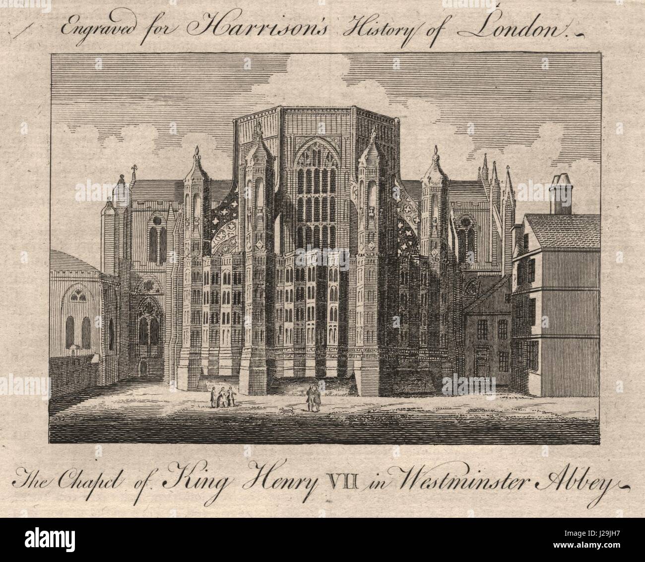 'The chapel of King Henry VII in Westminster Abbey', London. HARRISON 1776 Stock Photo