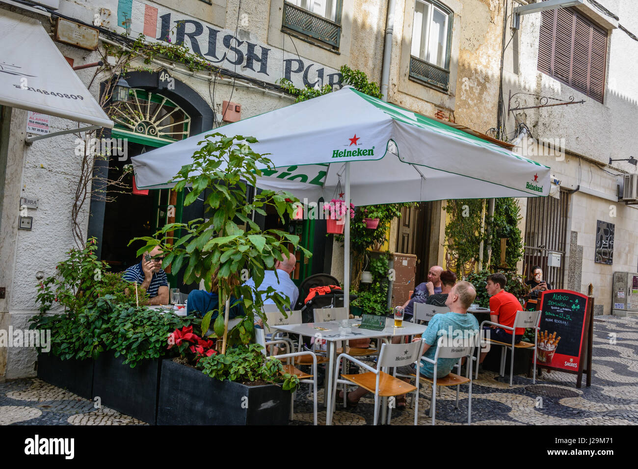 Irish bar in Cascais, Portugal Stock Photo Alamy