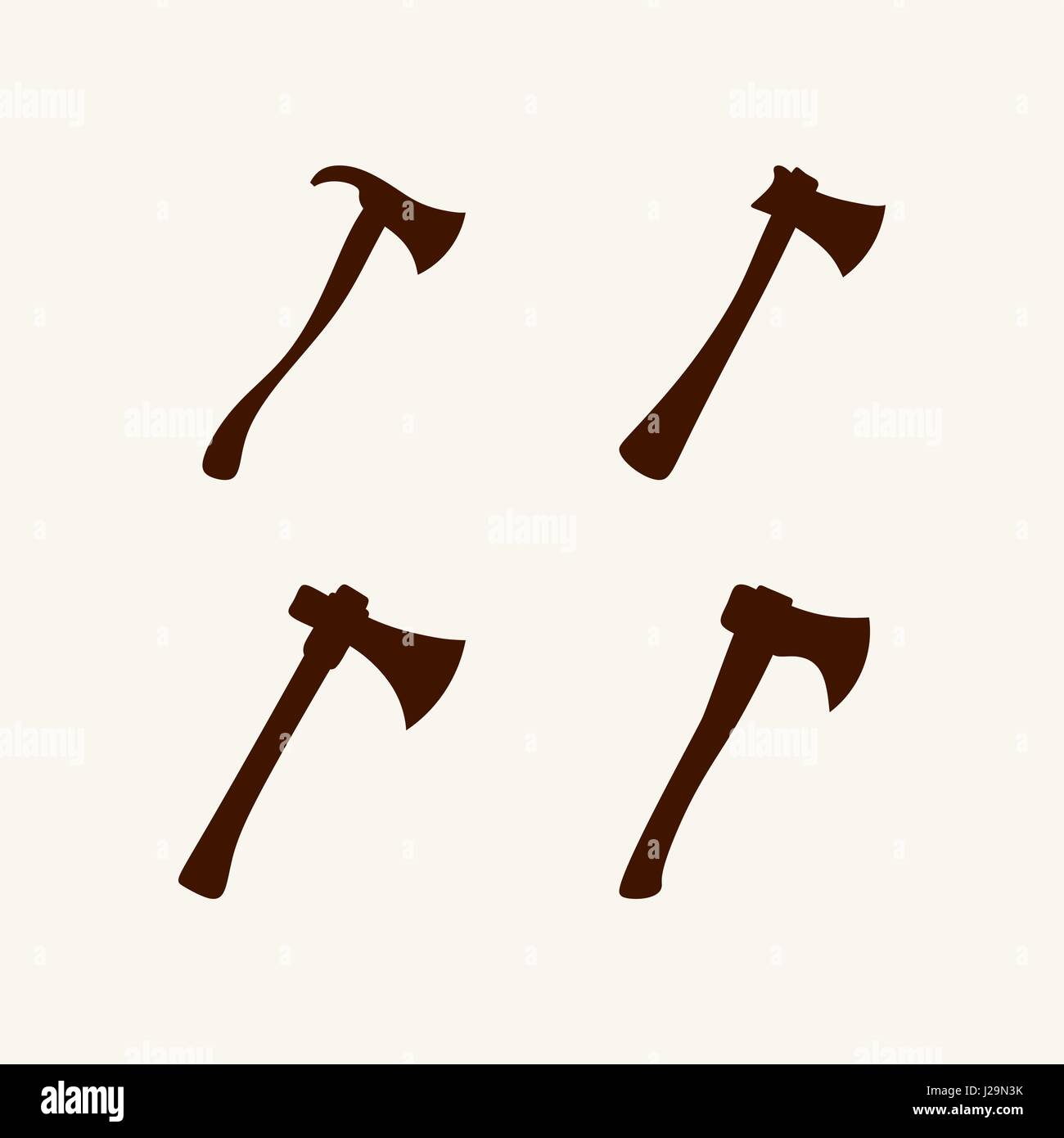 Set of axes. Elements for illustrations and logos Stock Vector Image