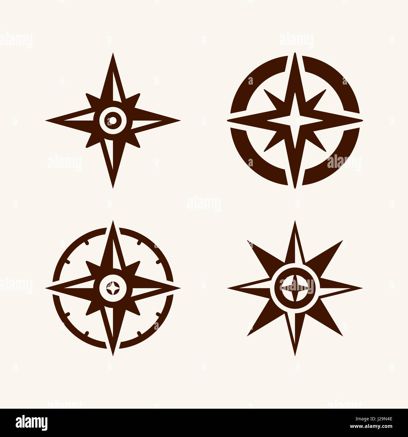 Compasses Design A set of compasses. Elements for illustrations and logos Stock Vector ...