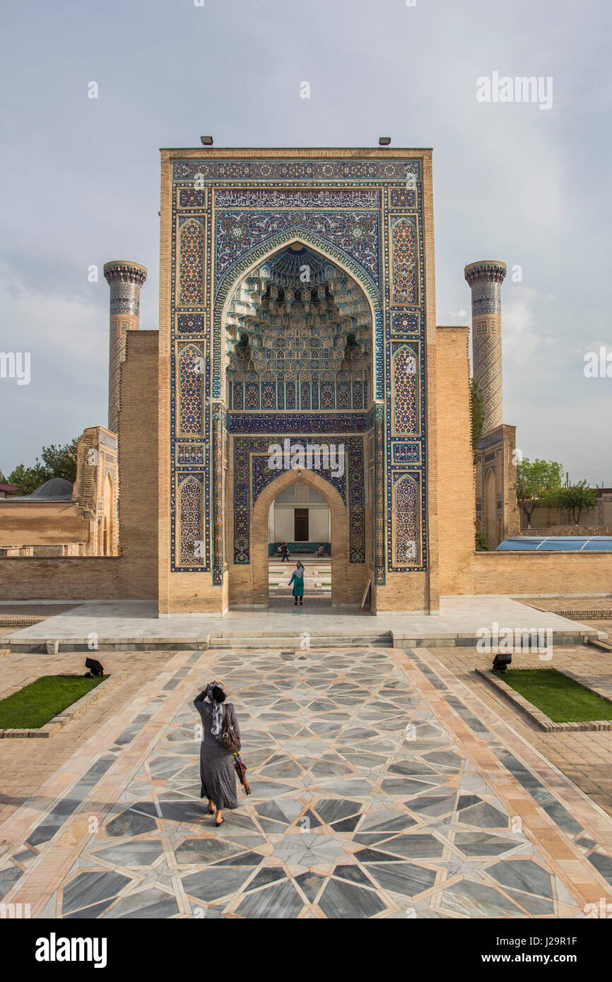 Uzbekistan, Samarkand, Amir Timur Mausoleum Stock Photo