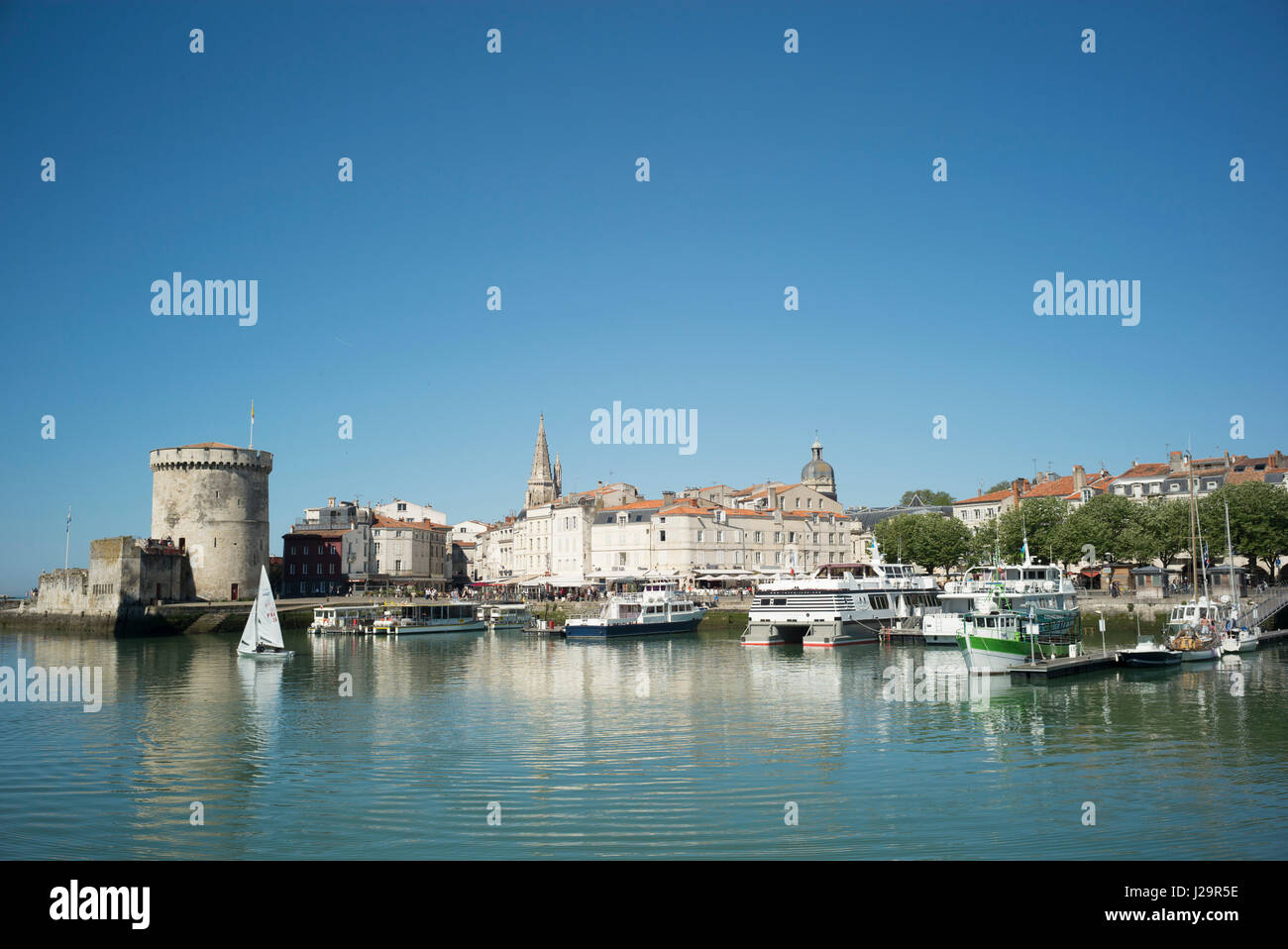 France, South-Western France, La Rochelle, old port, Tour de la Chaine Stock Photo