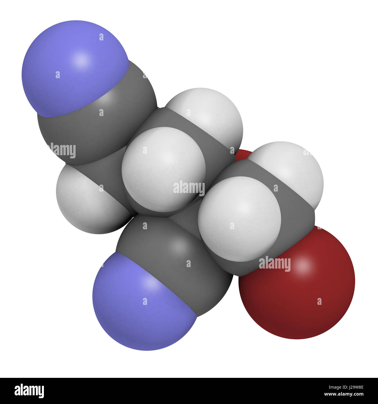 Methyldibromo glutaronitrile preservative molecule. Common allergen