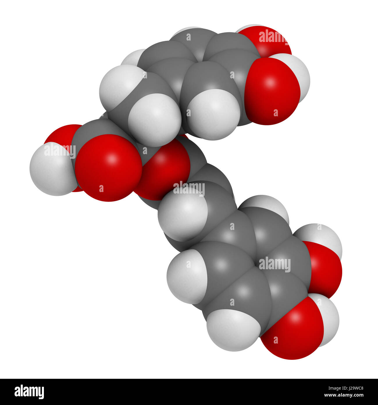 Rosmarinic acid herbal antioxidant molecule hi-res stock photography ...
