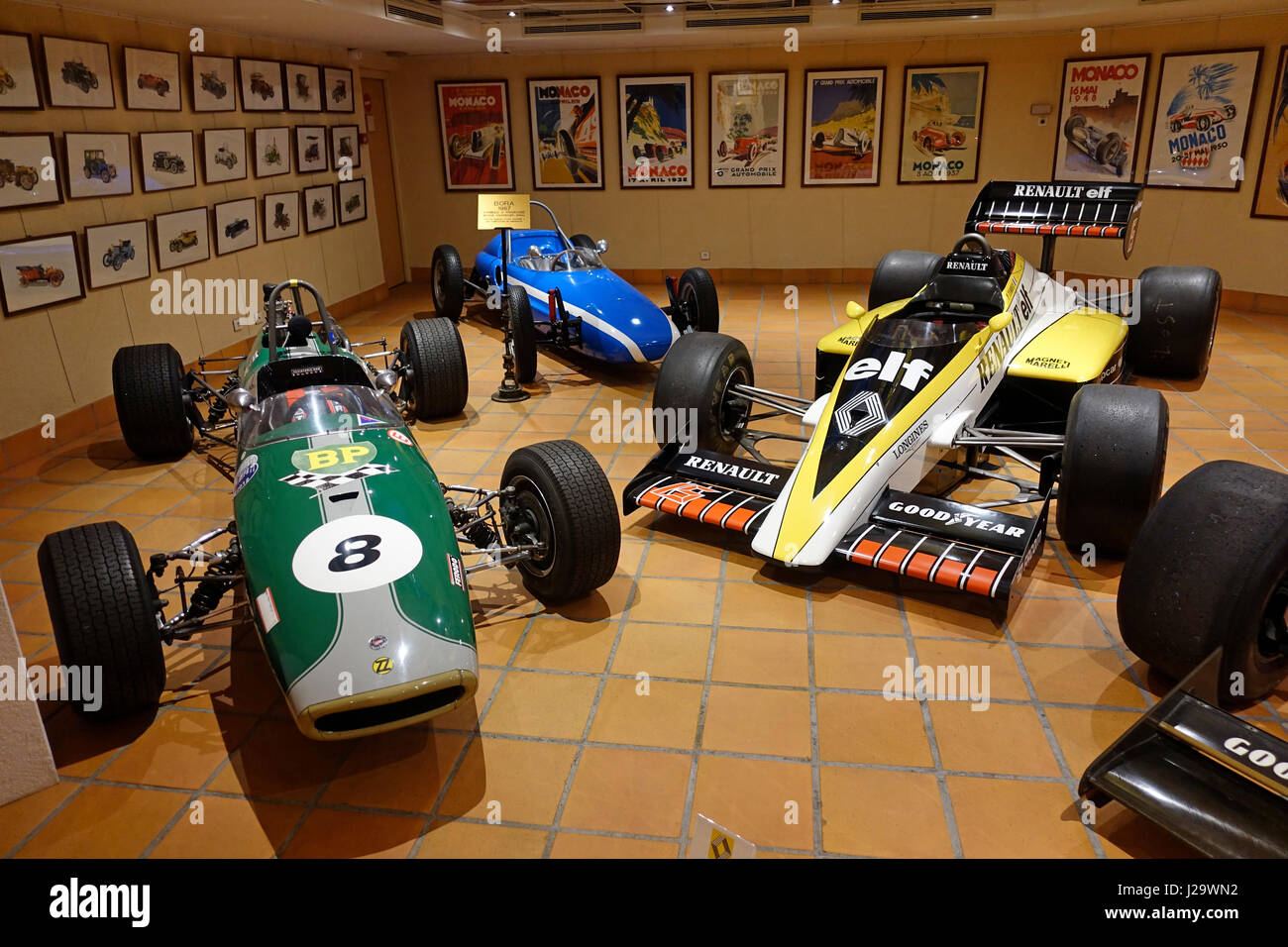 Monaco Car Museum a collection of cars of Prince Rainier Stock Photo