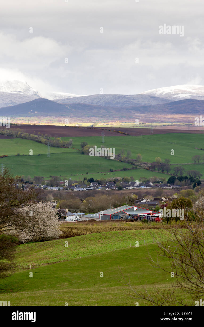 The Strathconon Hills photographed from the A9 South of the Tore Roundabout, Inverness-shire, Scottish Highlands, Scotland, United Kingdom Stock Photo