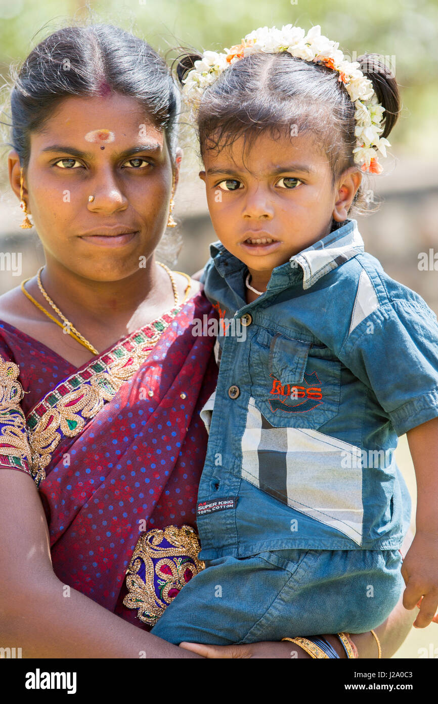 South indian village mother hi-res stock photography and images - Alamy