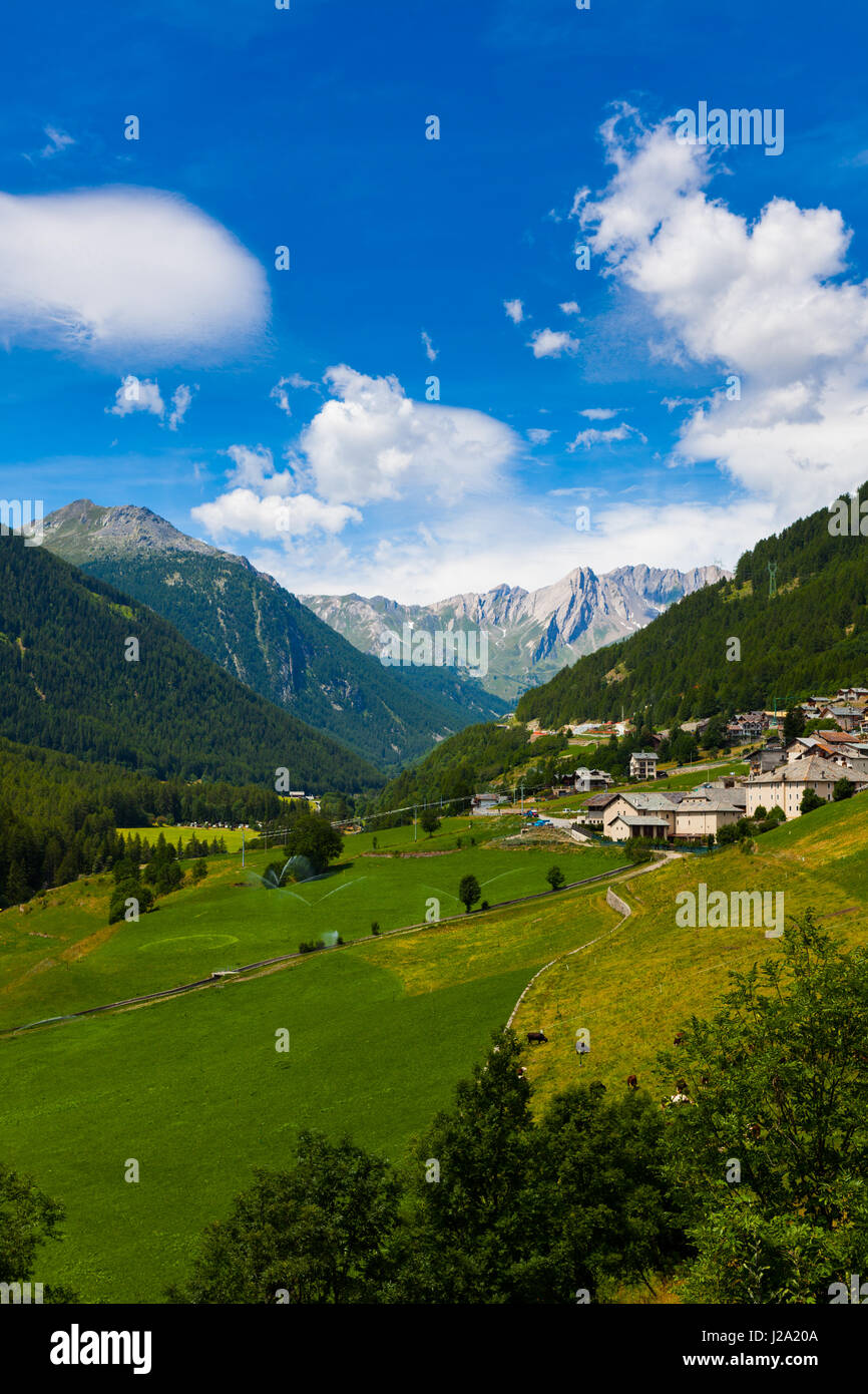 A beautiful summer day in the Swiss Alps Stock Photo