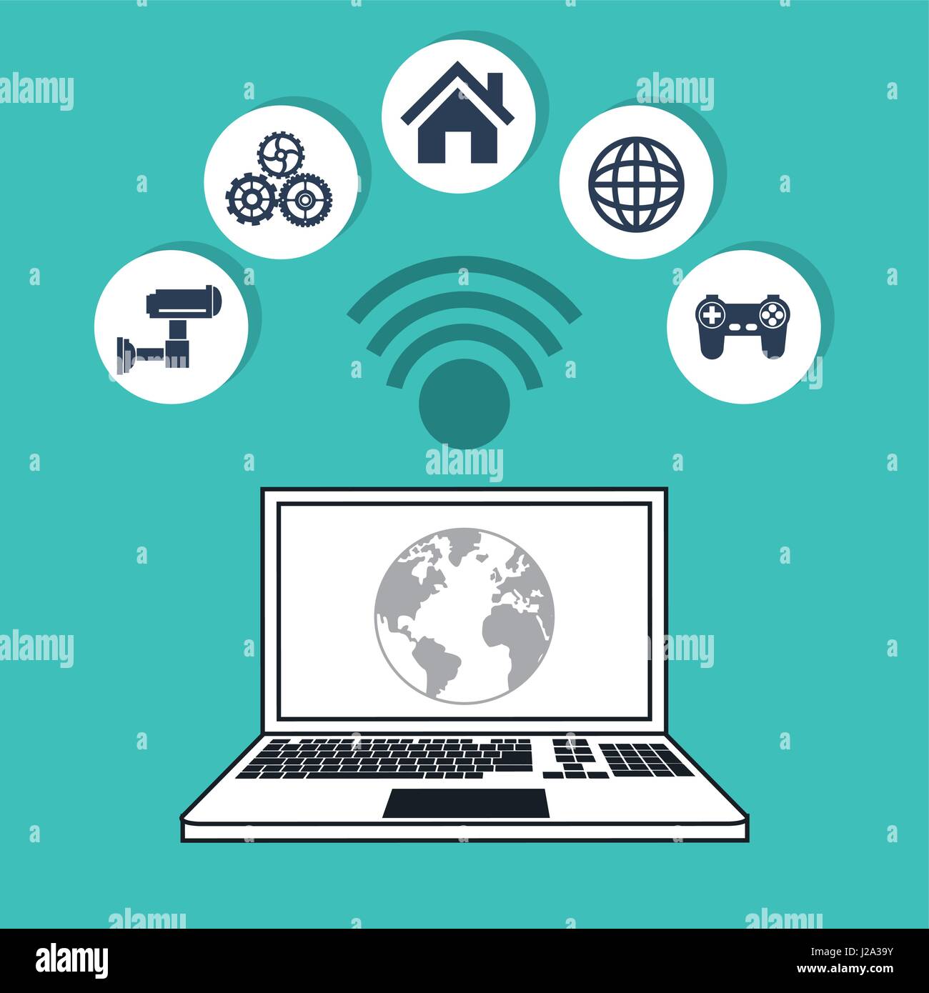computer world internet things concept design Stock Vector Image & Art ...