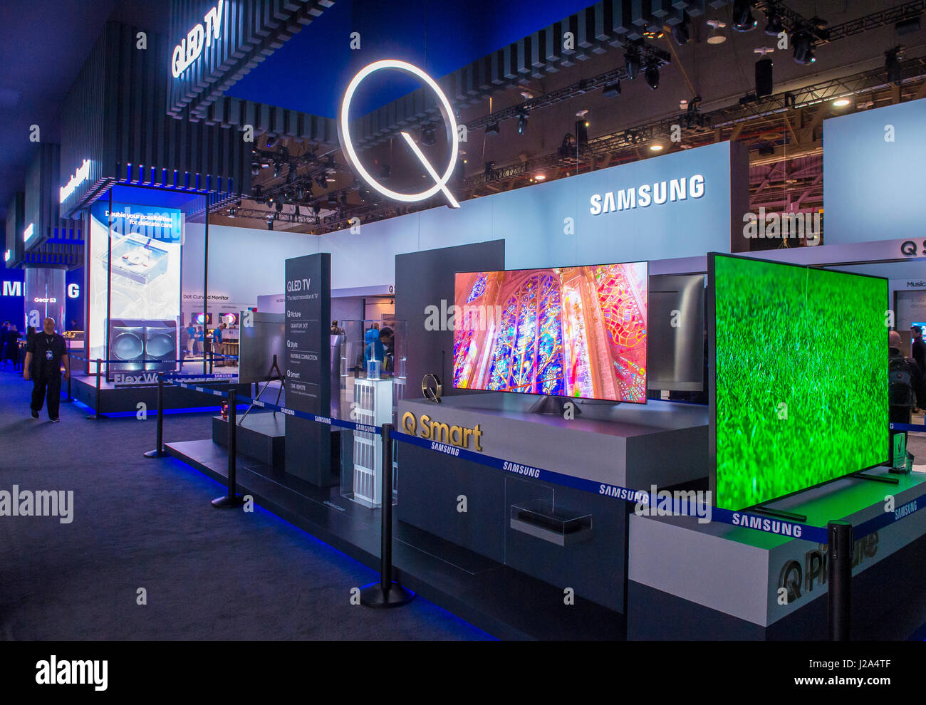 The Samsung booth at the CES show held in Las Vegas Stock Photo Alamy
