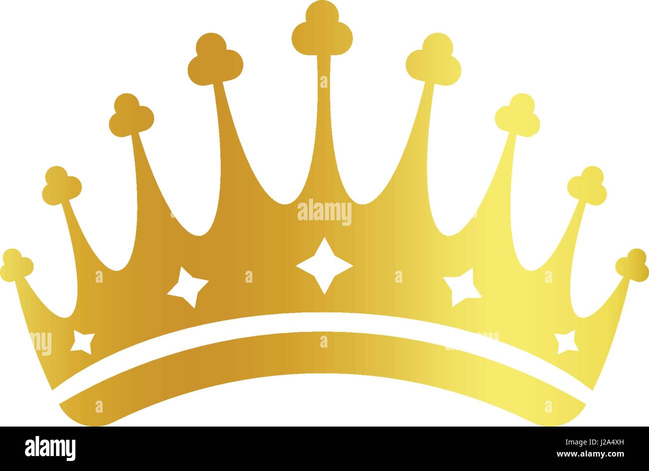 Isolated golden color crown logo on white background, luxury royal sign ...