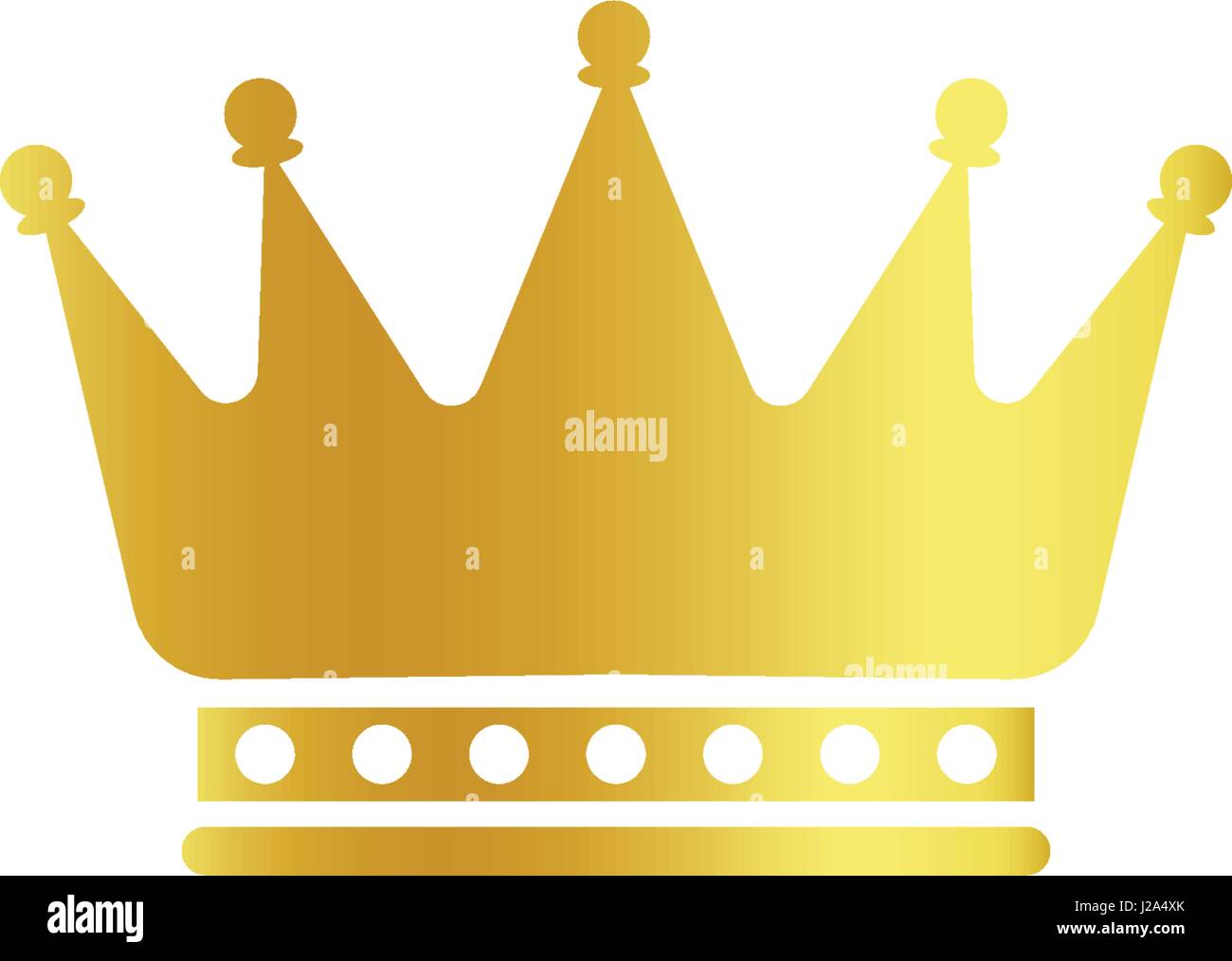 Isolated golden color crown logo on white background, luxury royal sign ...