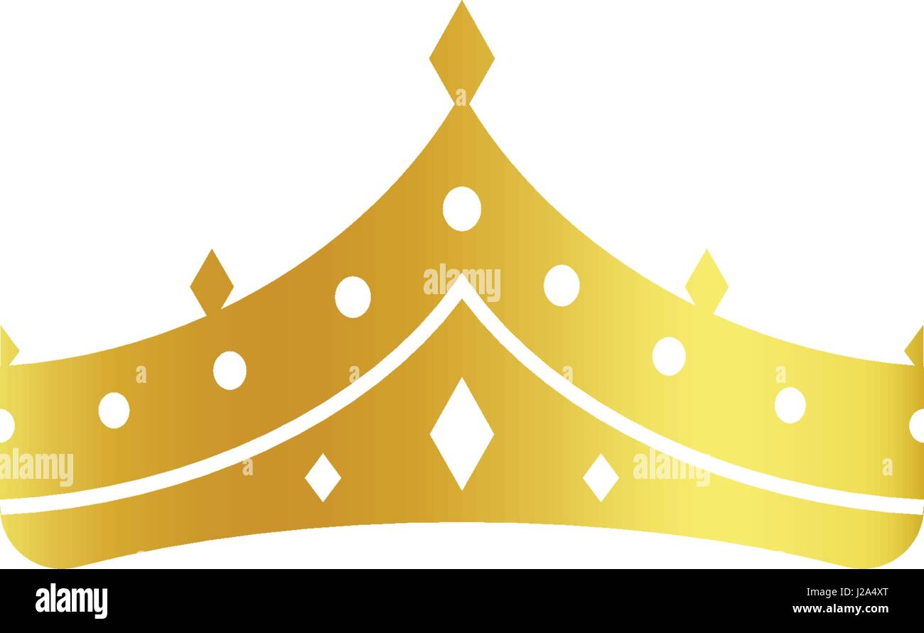Isolated golden color crown logo on white background, luxury royal sign ...