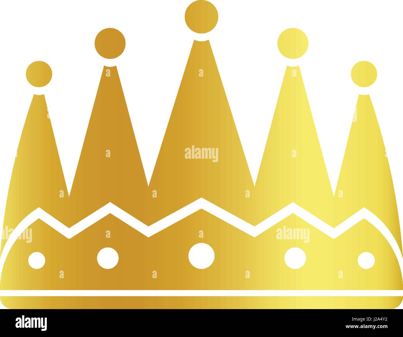 Isolated golden color crown logo on white background, luxury royal sign ...