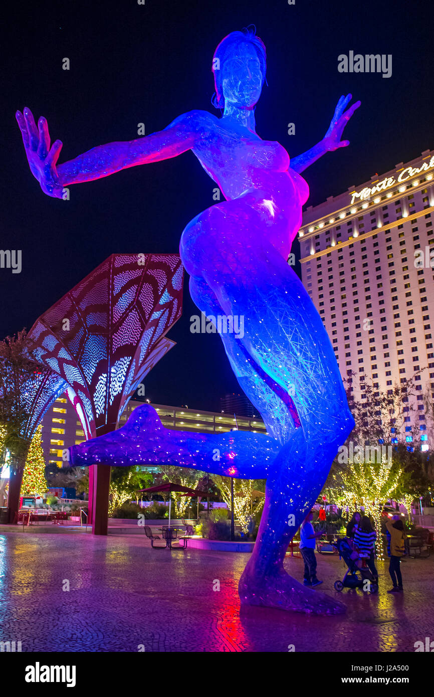 The Bliss Dance Sculpture display at the TMobile park in Las Vegas