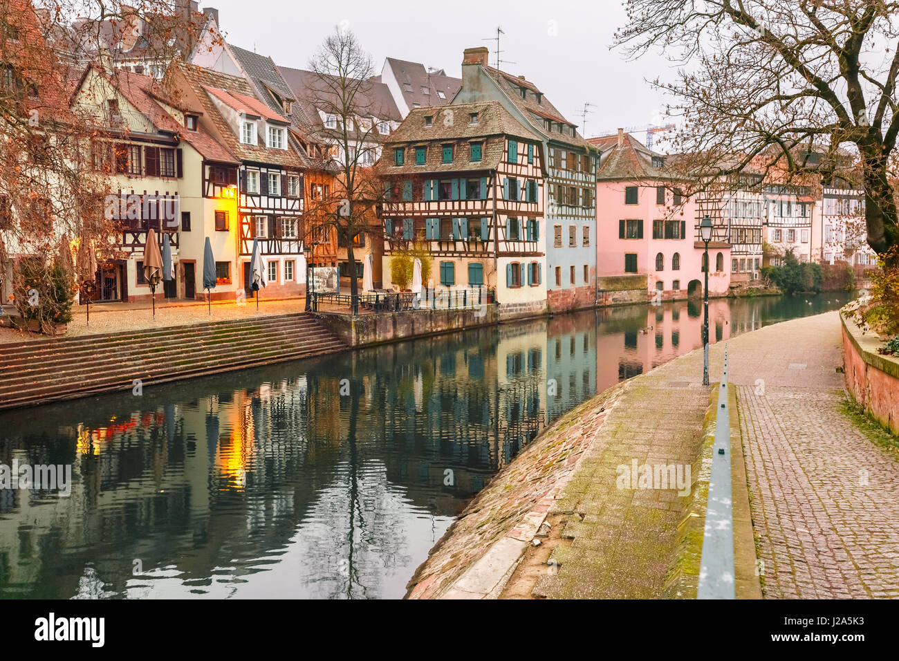 Petite France in the morning, Strasbourg, Alsace Stock Photo