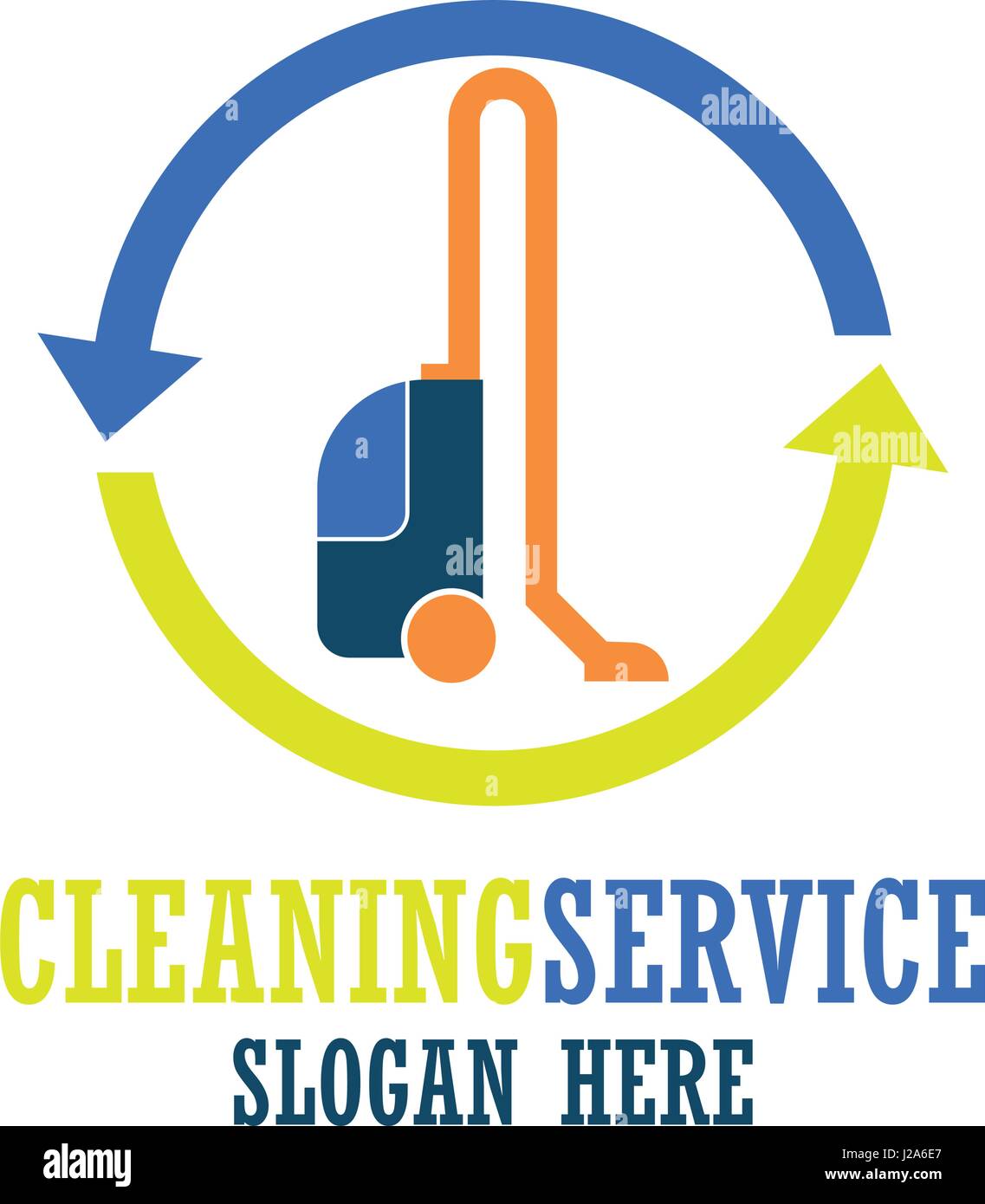 cleaning service icon with text space for your slogan / tagline, vector