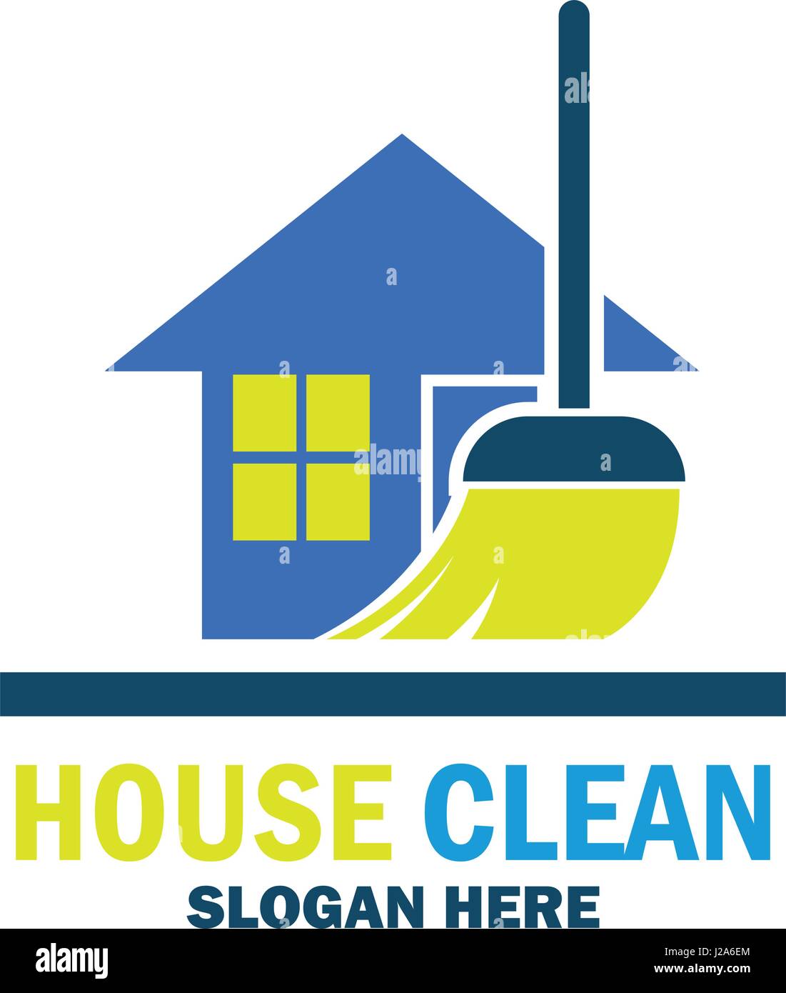 cleaning service icon with text space for your slogan / tagline, vector