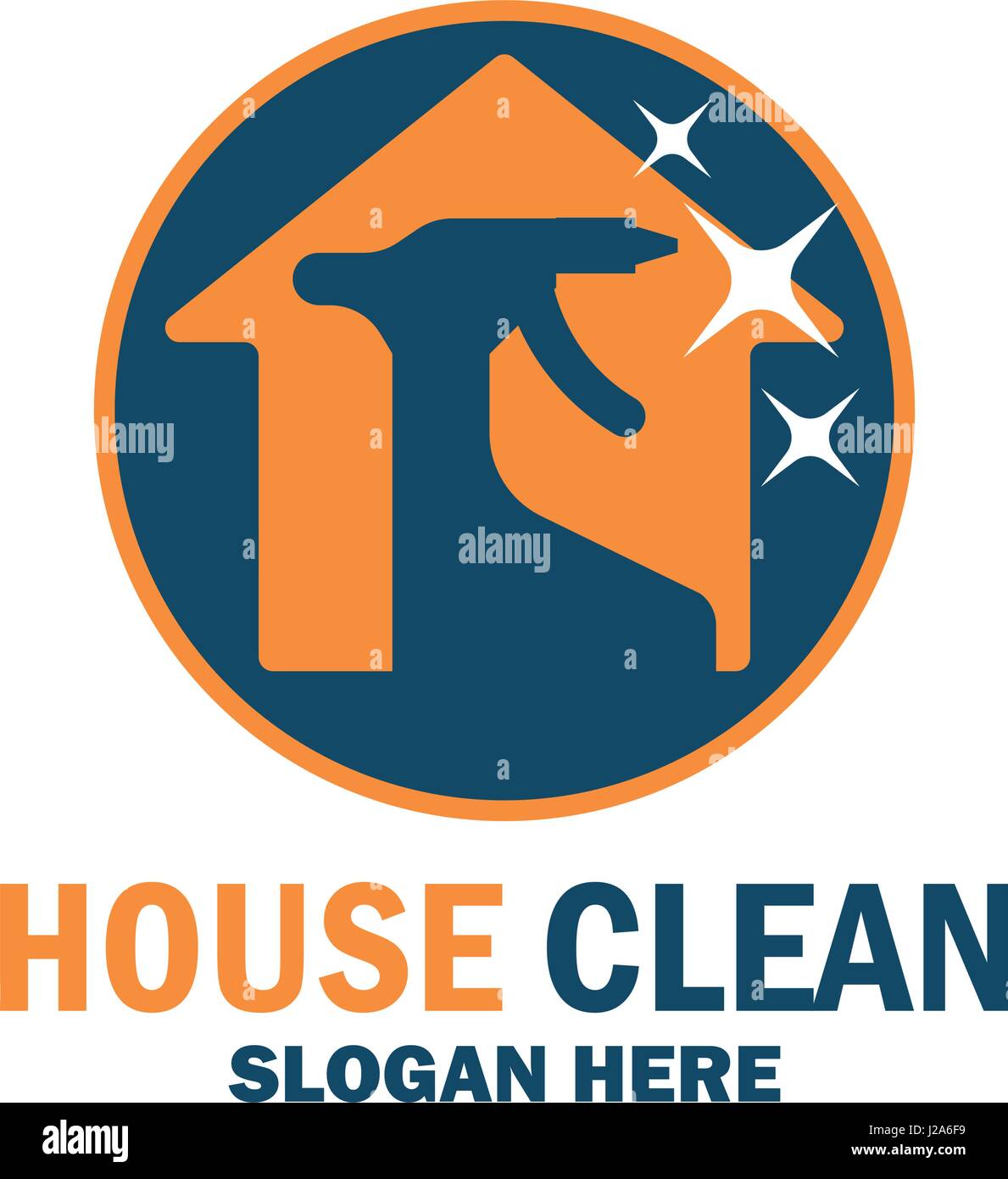 cleaning service icon with text space for your slogan / tagline, vector