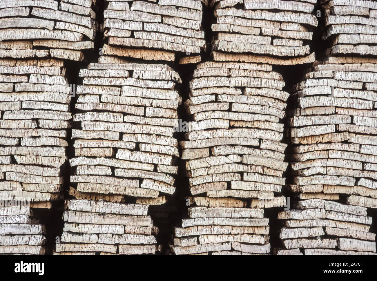 Stacks of cork harvested in Portugal Stock Photo Alamy