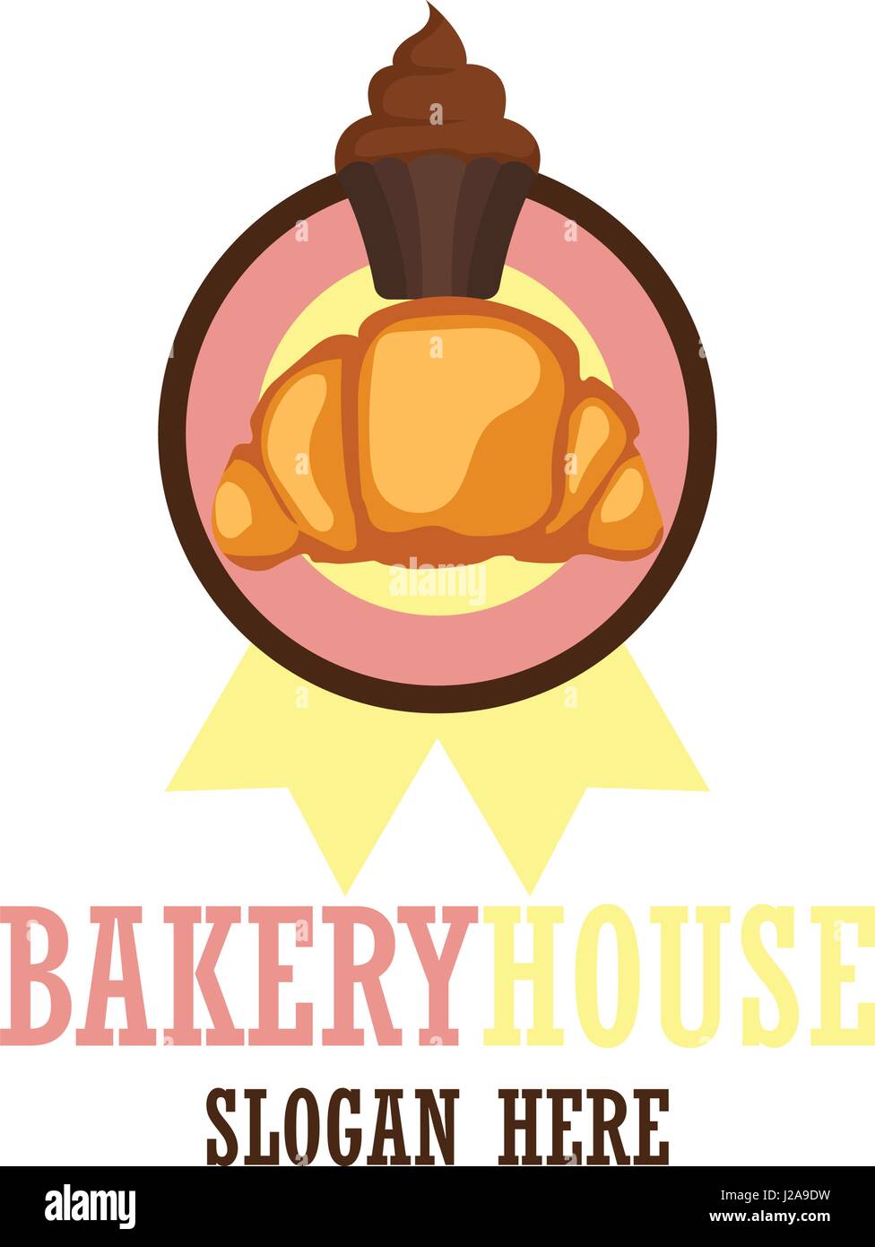 bakery logo with text space for your slogan / tagline, vector