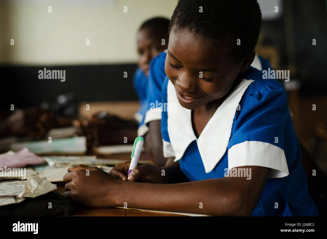 Malawi Lilongwe Chambwe Primary School Pupils In Classroom