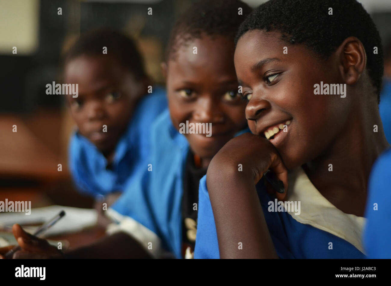 Malawi, Lilongwe, Chambwe Primary School, Pupils in classroom learning
