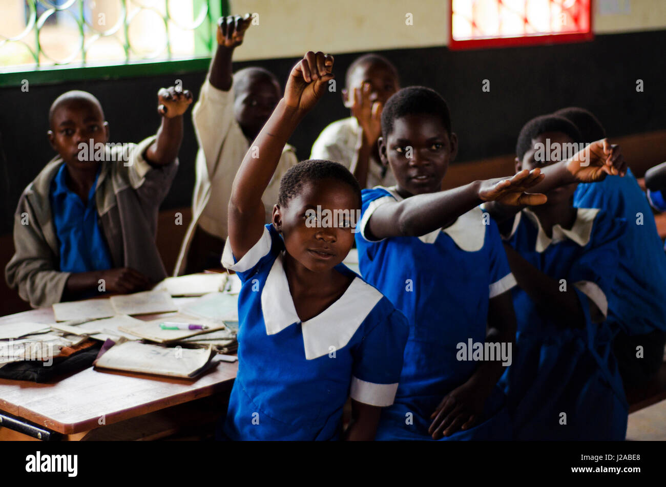 Malawi Lilongwe Chambwe Primary School Pupils In The Classroom