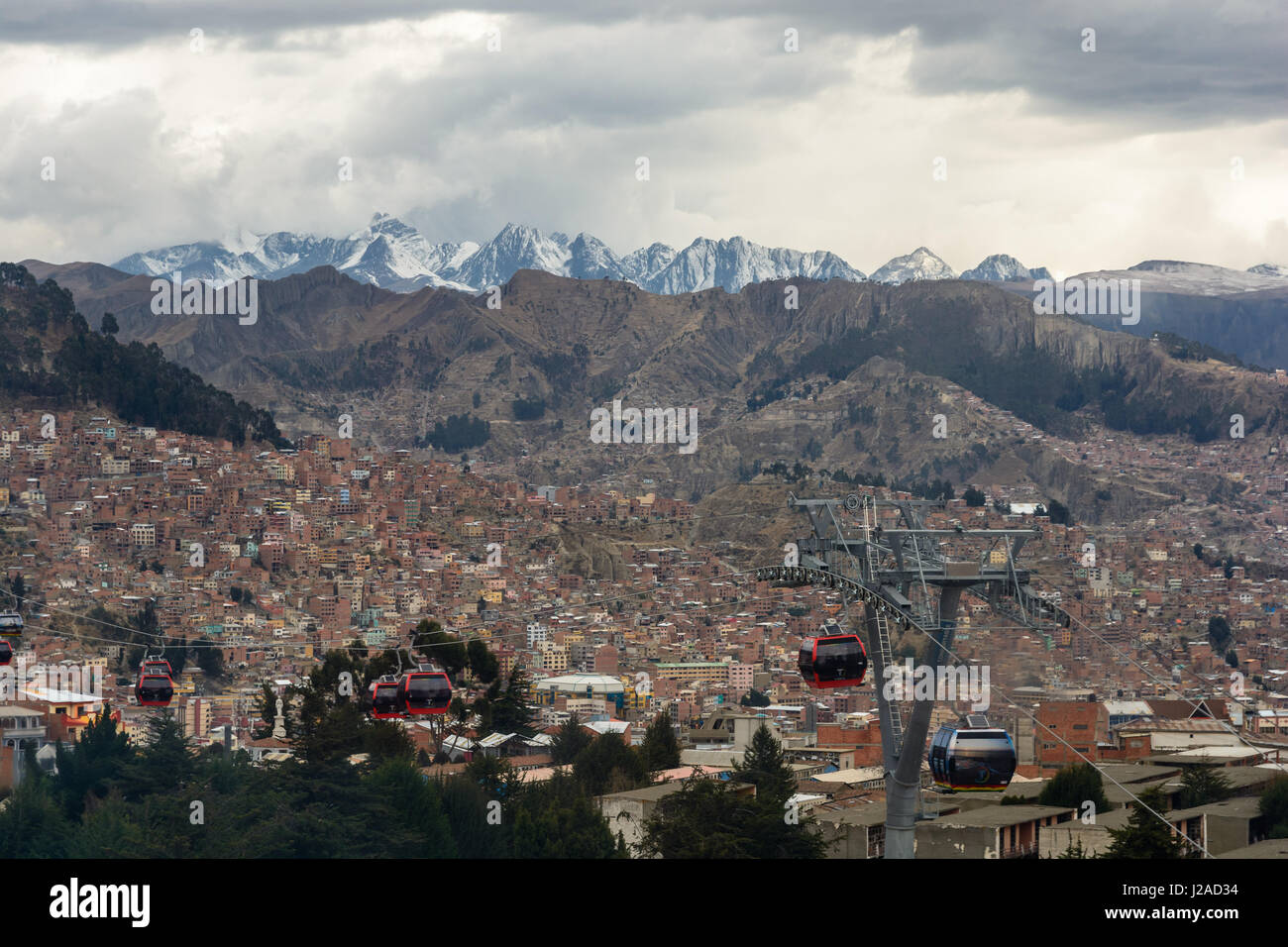 Bolivia, Departamento de La Paz, El Alto, view over the city Stock Photo