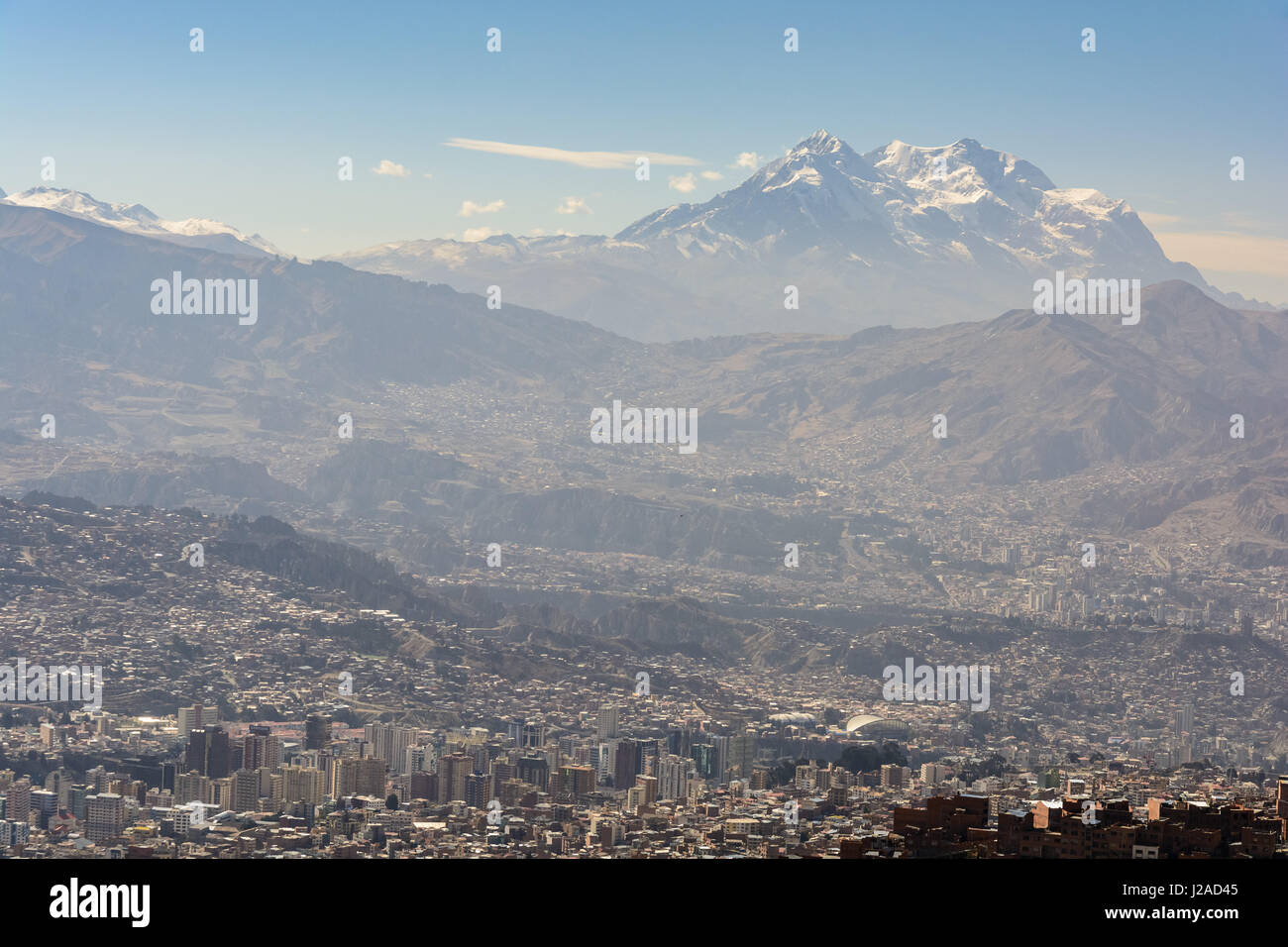 Bolivia, Departamento de La Paz, El Alto, view over the city Stock Photo