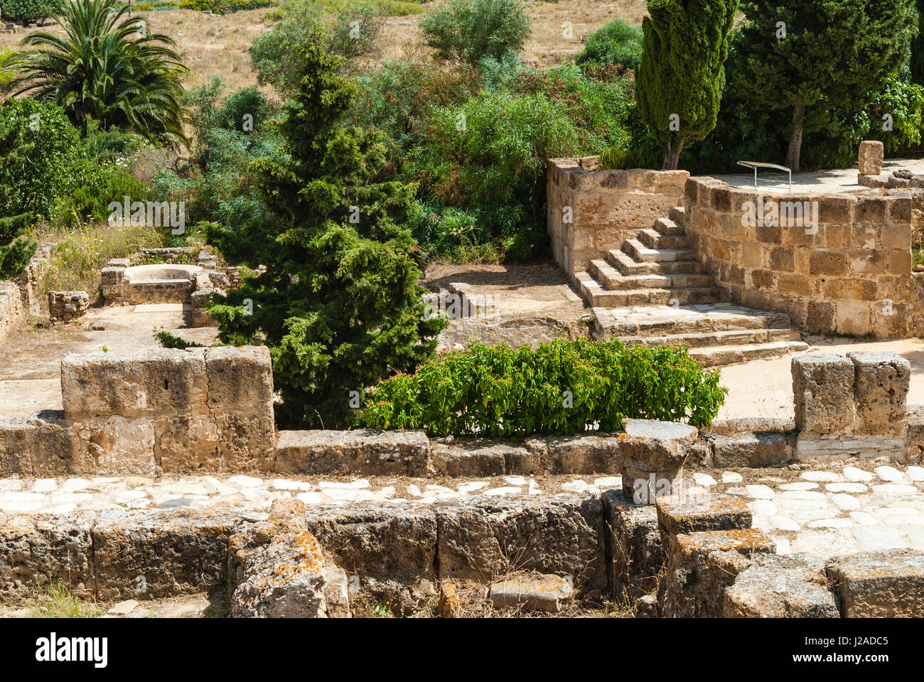 Utica Punic and Roman archaeological site, Tunisia, North Africa Stock Photo