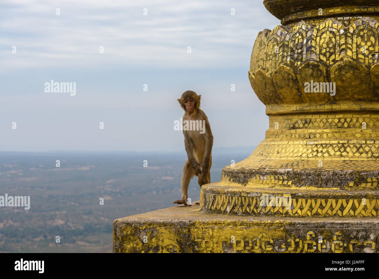 Myanmar (Burma), Mandalay Region, Myingyan, Mt. Popa Shrine Stock Photo