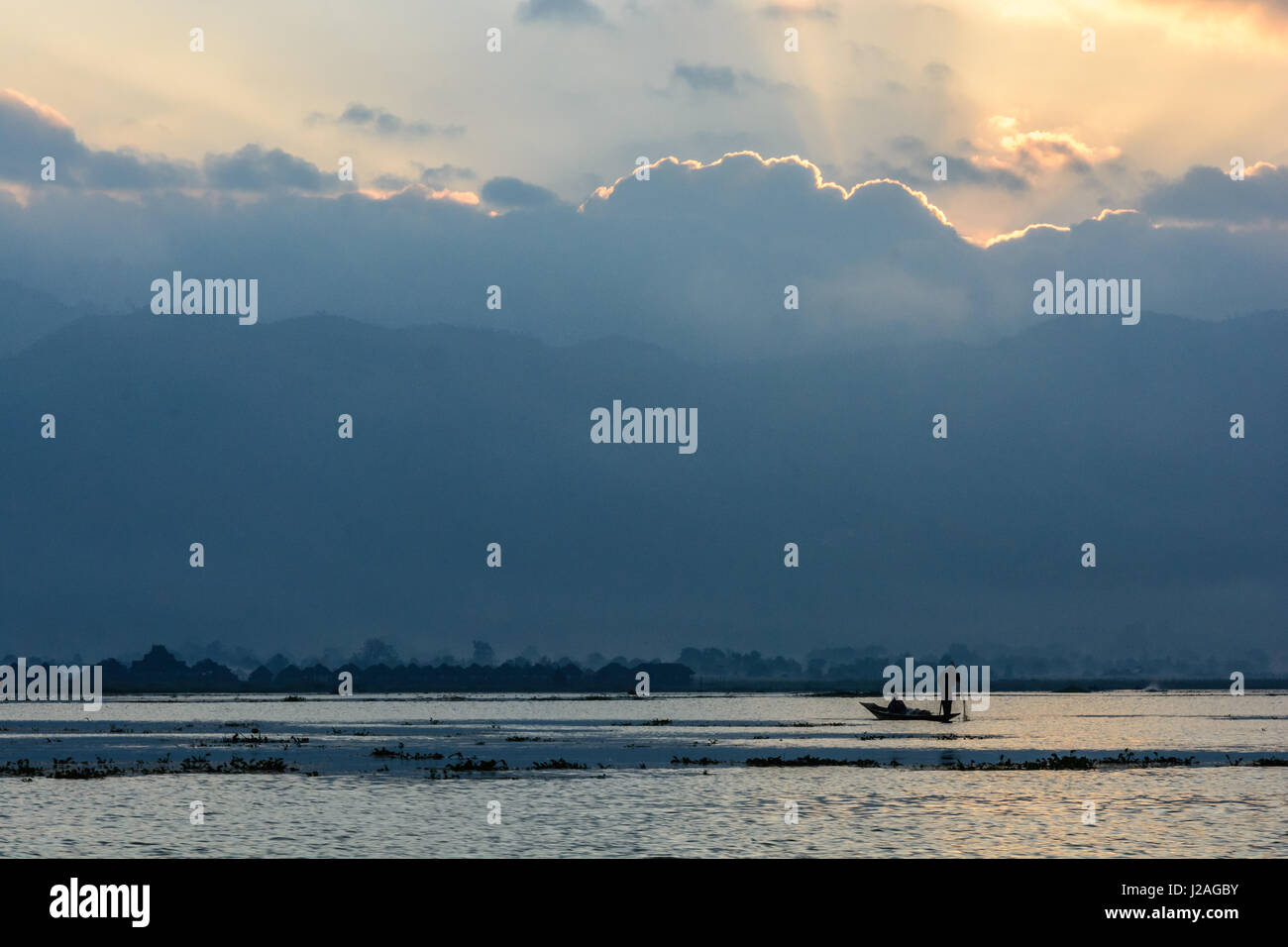 Myanmar (Burma), Shan, Taunggyi, boat trip on the Inle Lake Stock Photo