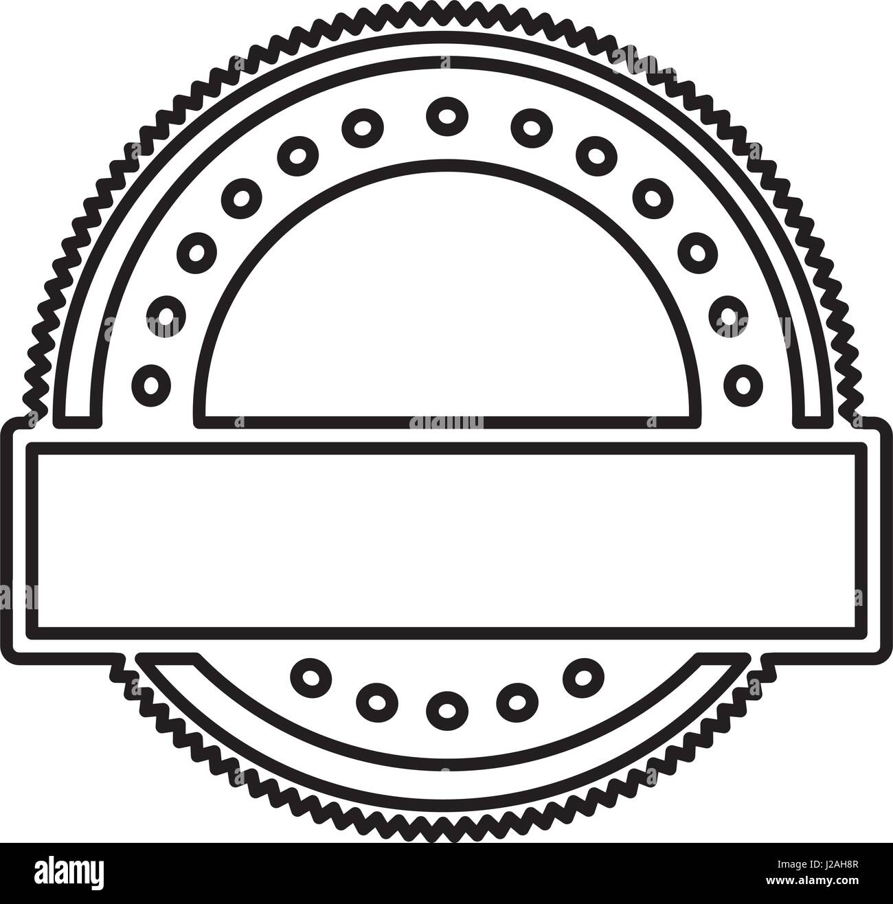silhouette heraldic circular shape stamp with dots and decorative label  Stock Vector Image \u0026 Art - Alamy, image size:1300x1316