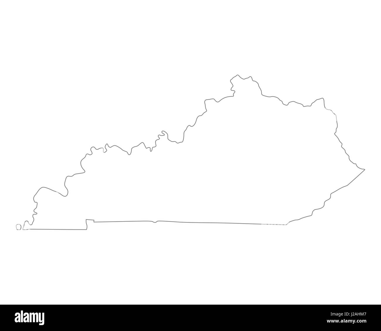 Map of Kentucky Stock Photo - Alamy