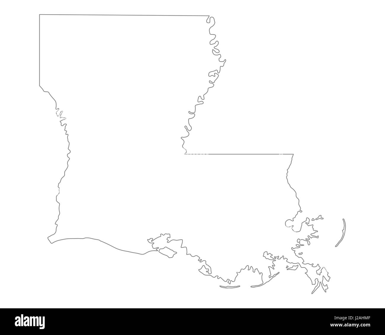 Map Of Louisiana Stock Photo Alamy Map Of Louisiana J2AHMF