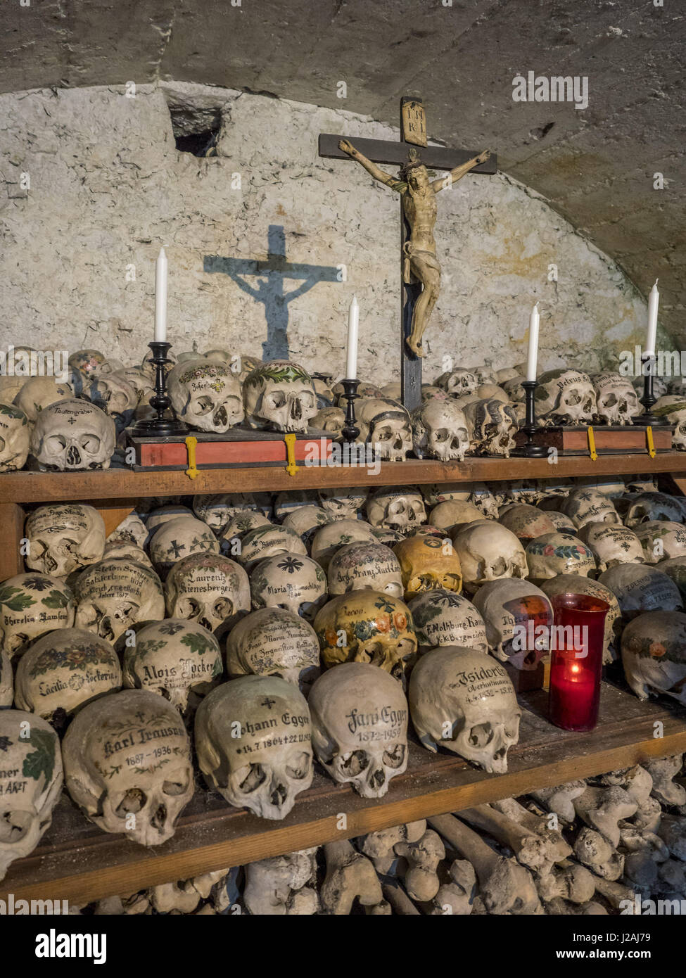 Ossuary, Hallstatt, Salzkammergut, Austria, Europe Stock Photo