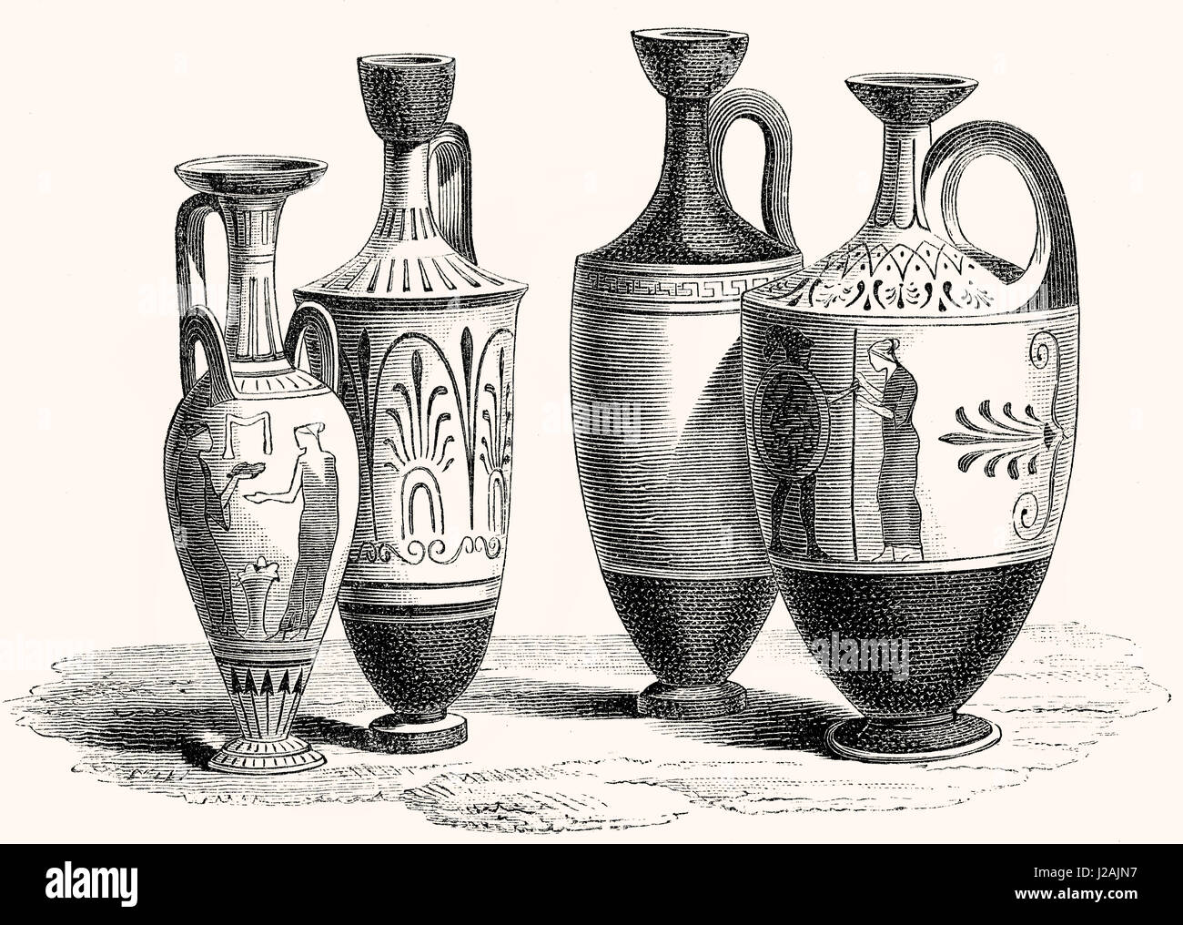 Urns from ancient Greece Stock Photo